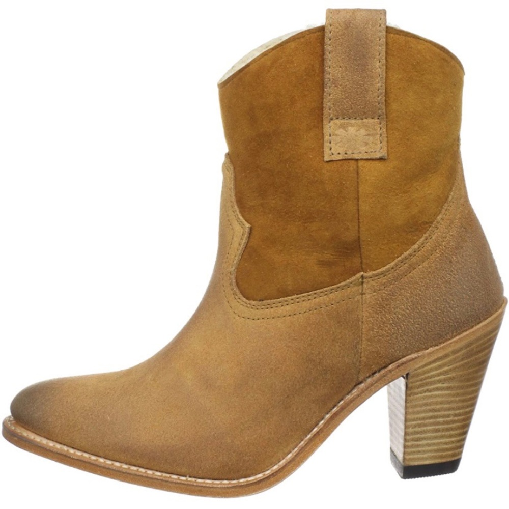 Koolaburra by UGG Maria Western Suede Winter Cowboy Carter Heel Boot Chestnut
